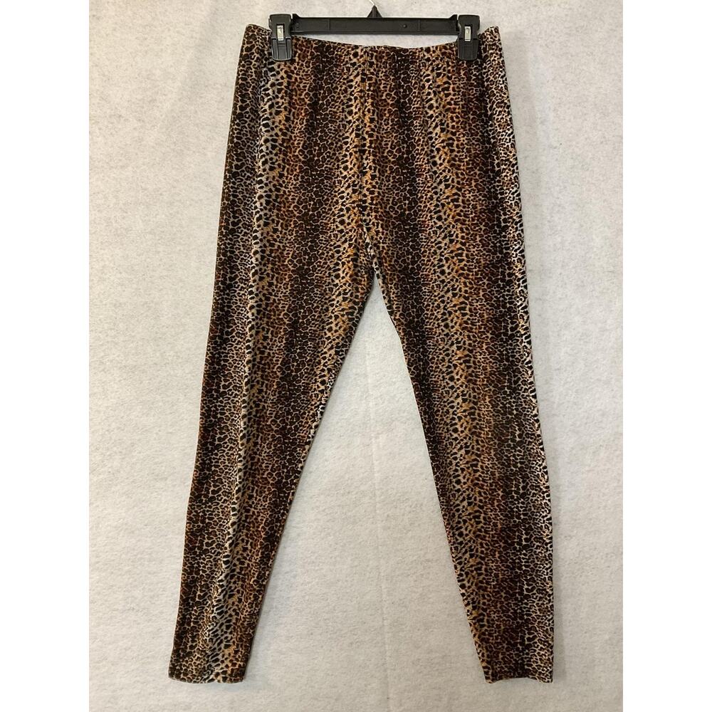 Lildy Leggings Womens L-XXL‎ Brown Leopard Print Super Soft Stretch High Rise